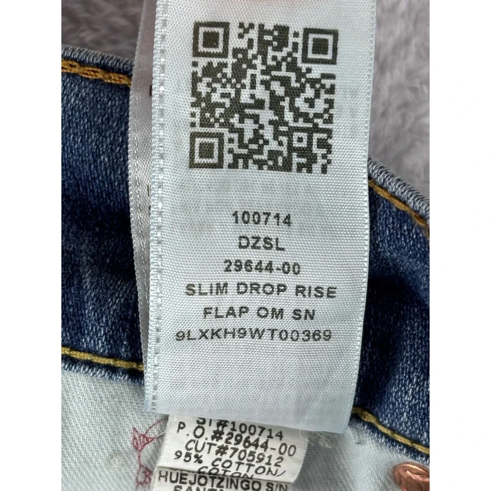 True Religion Slim Drop Rise Jeans Distressed Denim Size‎ 38 (40 Measured)